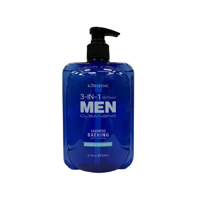 KORMESIC 3 DE 1 ŞAMPUN, DUŞ GELI WE ÝÜZ ÝUWUJY SERIŞDE 520 ML
