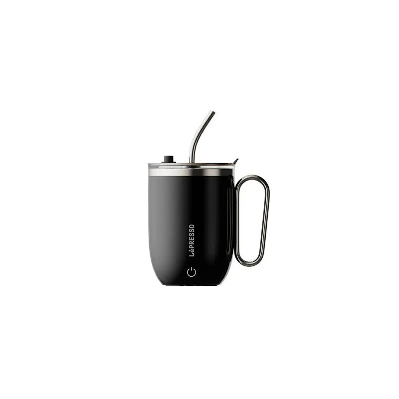 LEPRESSO SPIN MAGNETIC AUTO STIRRING MUG WITH TOUCH BUTTON (BLACK) TERMOKRUŽKA