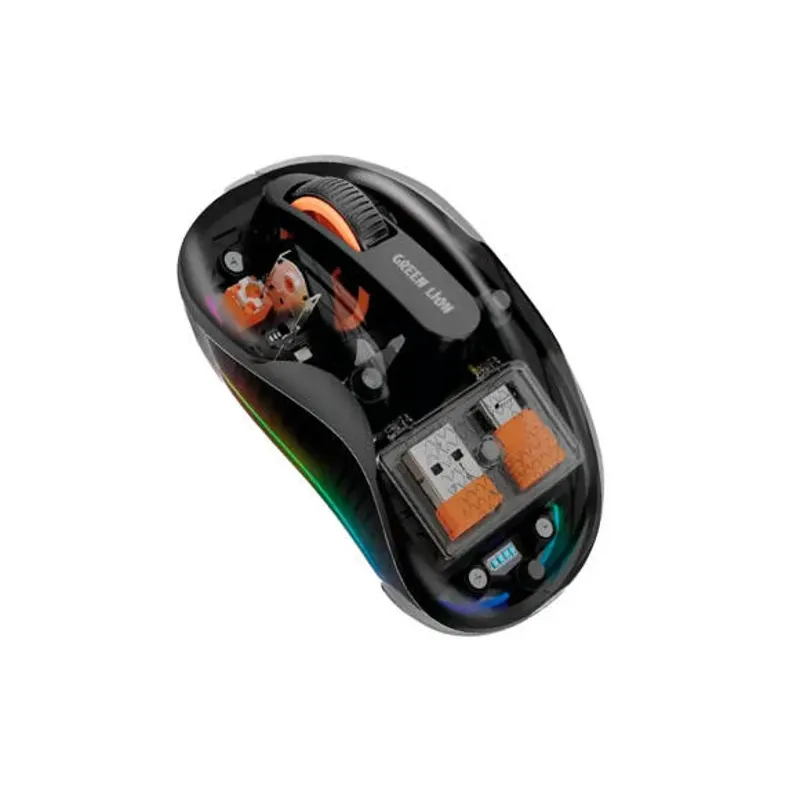 MOUSE GREEN LION WIRELESS TURTLE MOUSE 2400DPI (BLACK) - 2